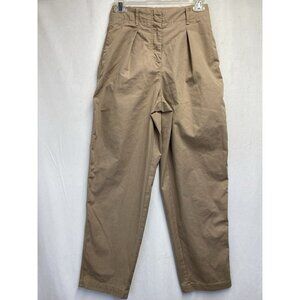 Aritzia Wilfred Free High Waisted Pleated Barrel Leg Pants Women Size 0 Beige